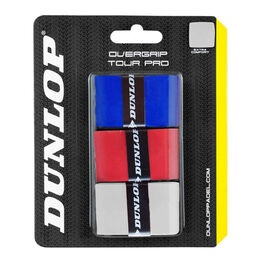 Dunlop OVERGRIP TOUR PRO wht/red/blue